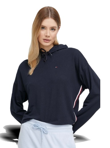 Sweatshirt Tommy Hilfiger Signature Tape Cropped Lounge Hoody Fekete | UW0UW04342.PPYX