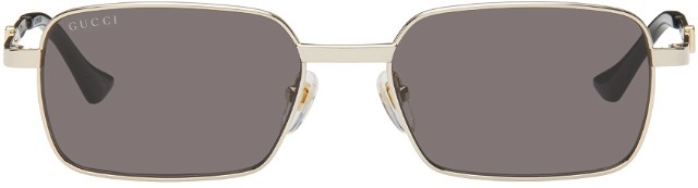 Napszemüveg Gucci Gold Rectangular Sunglasses Fémes | GG1495S-001