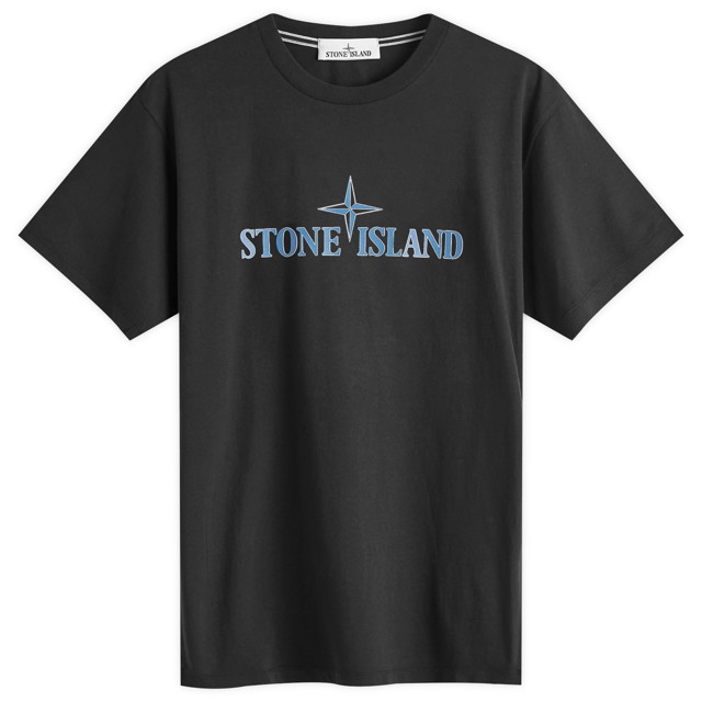 Póló Stone Island Logo T-Shirt Fekete | 81152NS80-V0029