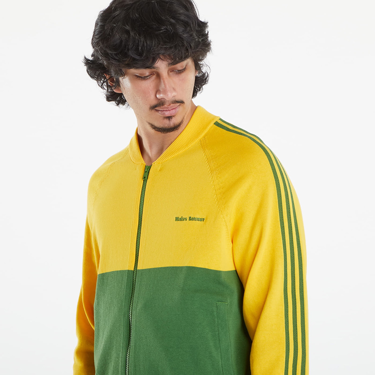 Sweatshirt adidas Originals Wales Bonner x Knit Sweatshirt Bold Gold/ Crew Green Sárga | IW1174, 1