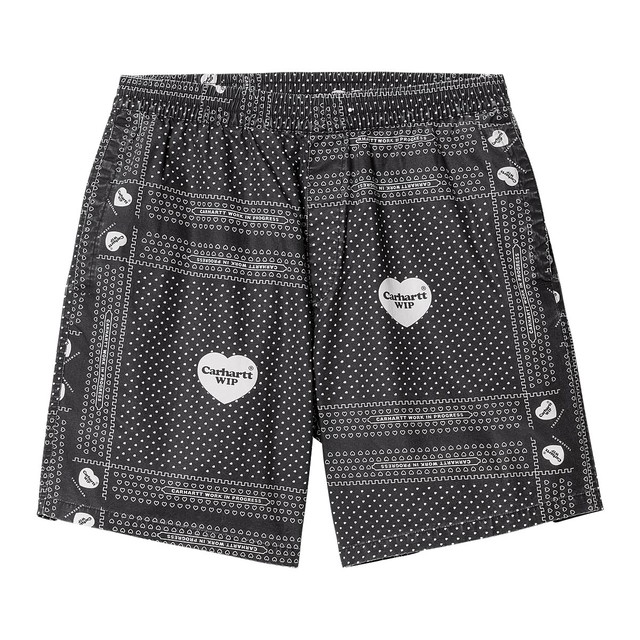 Rövidnadrág Carhartt WIP Heart Bandana Shorts Fekete | I033076.24MXX