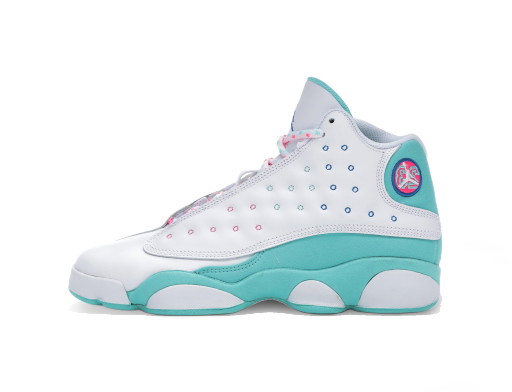 Sneakerek és cipők Jordan Jordan 13 Retro White Soar Green Pink (GS) Fehér | 439358-100