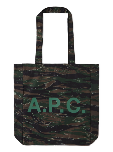 Vászontáskák A.P.C. Lou Reversible Tote Bag Zöld | COGXE-M61442-JAA