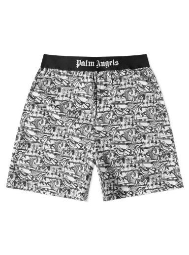 Rövidnadrág Palm Angels Waves Easy Short Többszínű | PMCB044S23FAB0040110