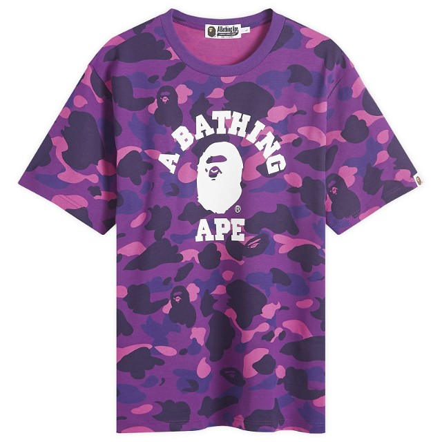 Póló BAPE A Bathing Ape Colour Camo College T-Shirt Orgona | 001CSK301002M-PPL