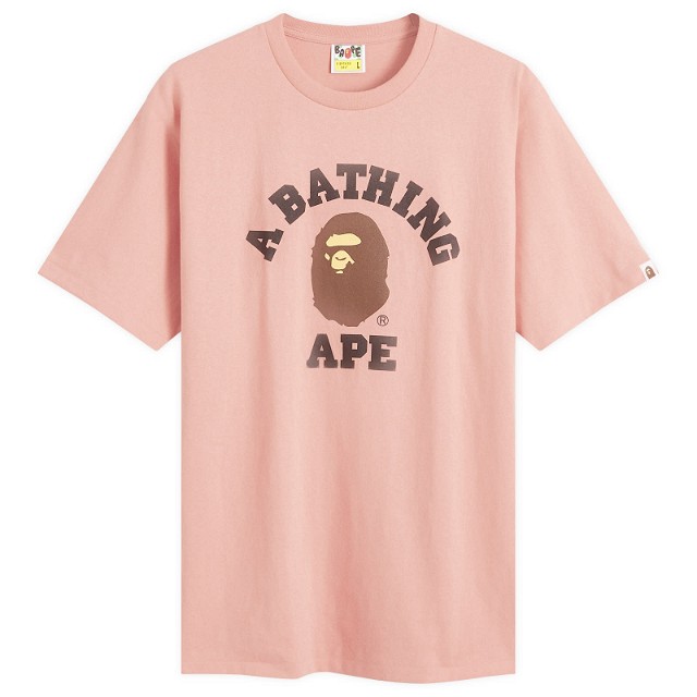 Póló BAPE A Bathing Ape College T-Shirt Rózsaszín | 001TEK301001M-PNK