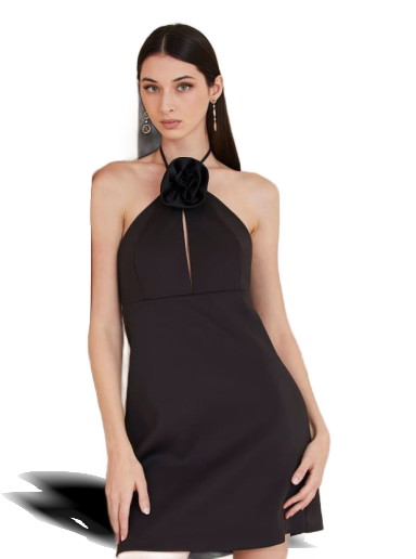 Ruha GUESS Marciano Satin Bodycon Mini Dress Fekete | 4RGK1K7062A