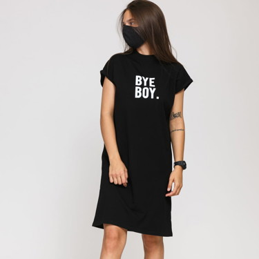Ruha Urban Classics Ladies Bye Boy Extended Shoulder Dress Fekete | MT1031, 2