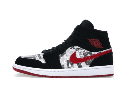 Sneakerek és cipők Jordan Jordan 1 Mid Newspaper Air Times Fekete | 852542-061