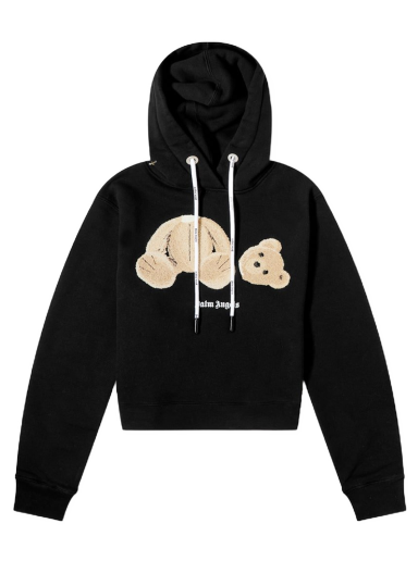 Sweatshirt Palm Angels Bear Hoody Fekete | PWBB022C99FLE0011060