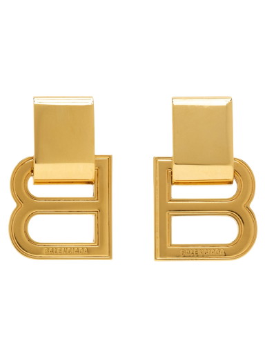 Fülbevaló Balenciaga Hourglass Earrings Bézs | 722029 TZ99G