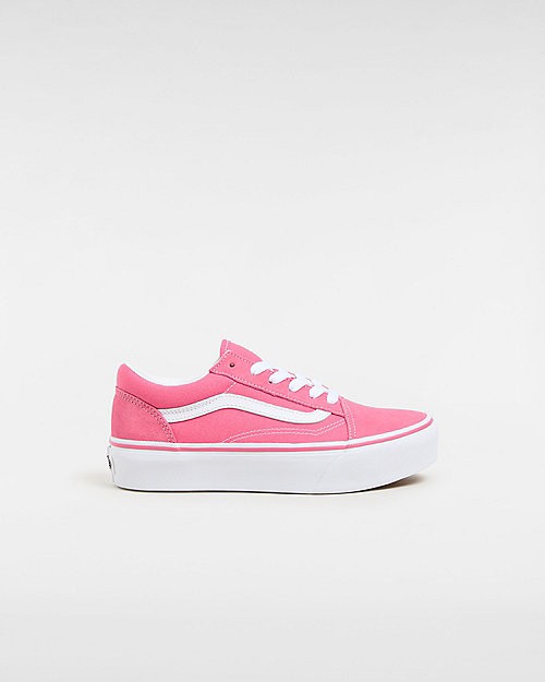 Youth Old Skool Platform Shoes (8-14 Years) (honey Suckle) Youth Pink, Size 2.5