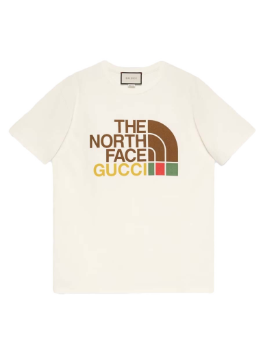 Póló Gucci The North Face x Cotton T-shirt Fehér | 615044 XJDBZ 9095