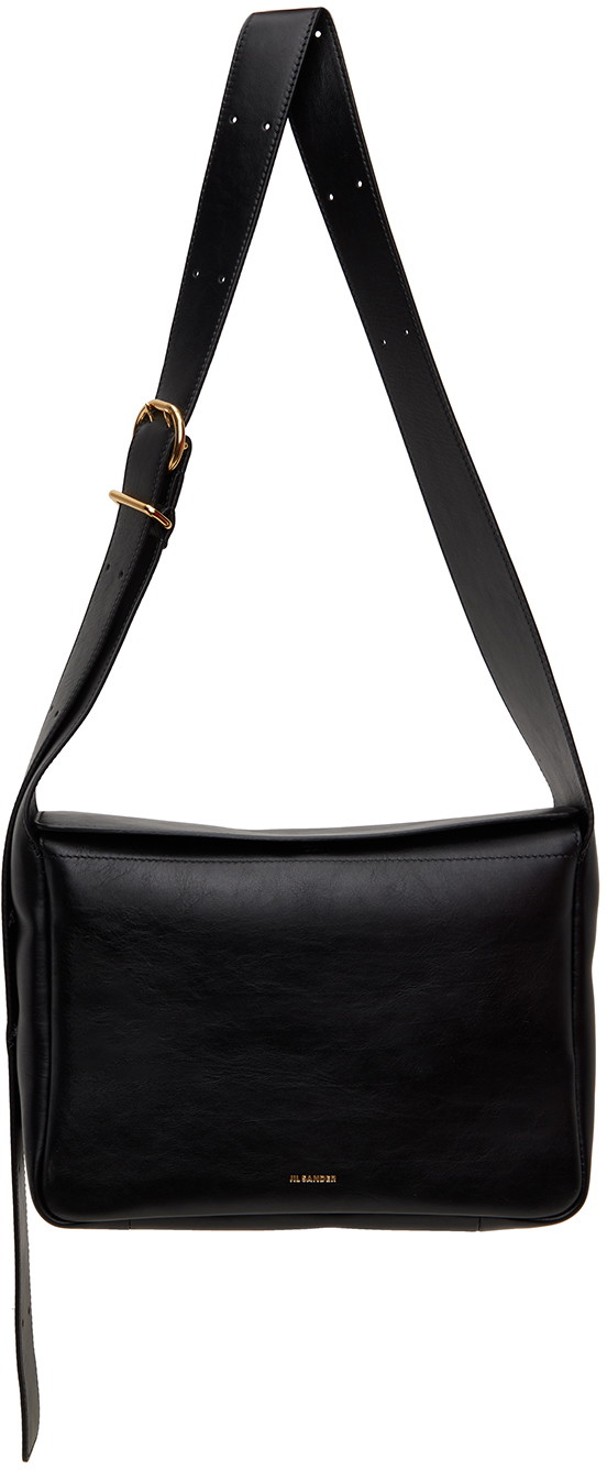 Válltáskák Jil Sander Small Flap Shoulder Bag Fekete | J07WG0070_P6569