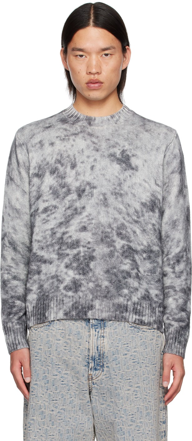 Pulóver Acne Studios Gray Acid Print Sweater Szürke | B60329-