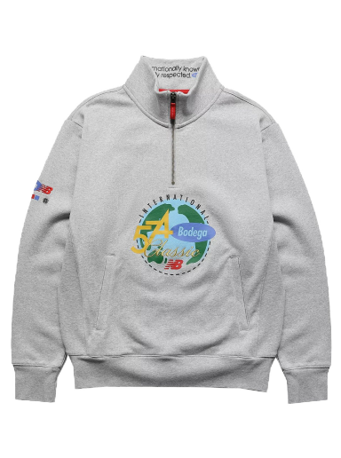 Sweatshirt New Balance x Bodega Quarter Zip Sweatshirt Szürke | MT13540AG