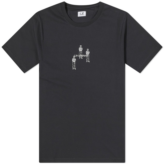 Póló C.P. Company 30/1 Jersey Relaxed Graphic T-Shirt Sötétkék | CMTS143A-006586W-888