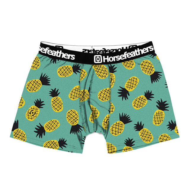 Boxerek Horsefeathers Boxers Sidney Boxer Shorts Pineapple Zöld | AM164G