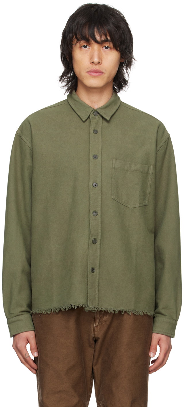 Ing John Elliott Solid Hemi Shirt "Khaki" Zöld | E047F9251A
