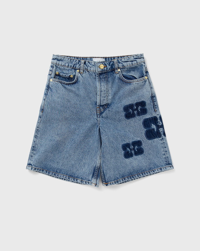 Patch Denim Shorts women Casual Shorts blue in size:S