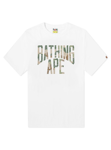 Póló BAPE Layered Line Camo College T-Shirt Fehér | 001TEJ801030M-WHT