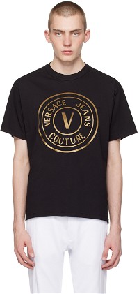 Jeans Couture Black V-Emblem T-Shirt