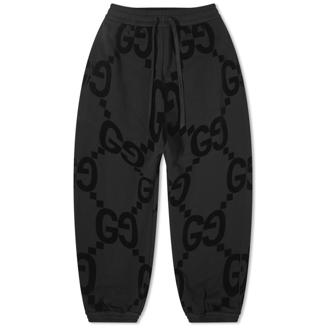 Sweatpants Gucci Jumbo GG Flocked Sweatpants Fekete | 768502-XJF37-1868