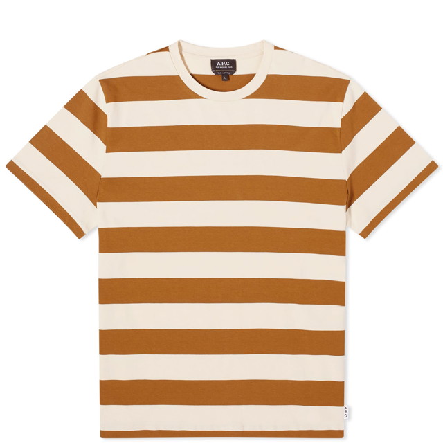 Póló A.P.C. Thibaut Stripe T-Shirt 
Narancssárga | COGWX-H26322-CAD