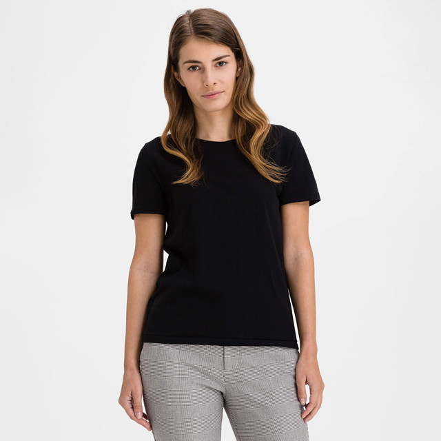 Póló GAP Basic Crewneck Tee True Black Fekete | 795346-06