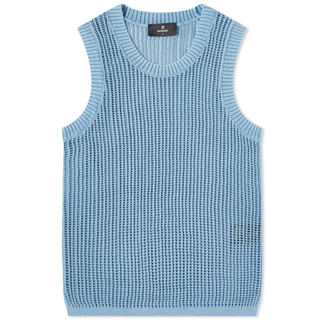 Mellények Represent Clo Washed Knitted Kék | MLM301-432