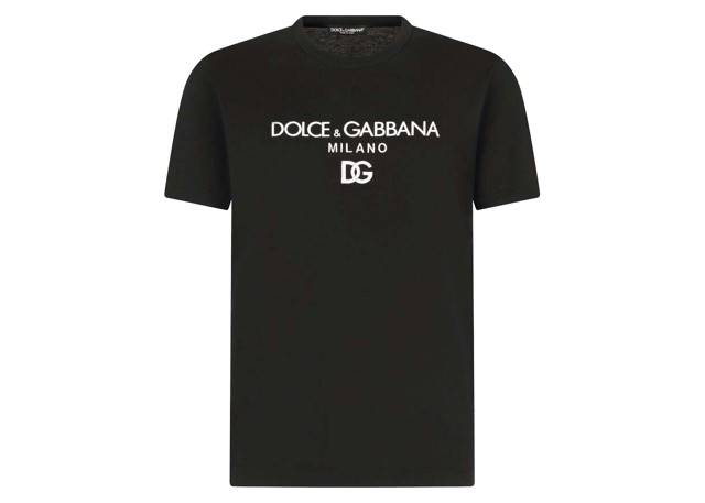 Póló Dolce & Gabbana Cotton DG Embroidery and Patch T-shirt Black Fekete | G8NC5ZG7B9XN0000