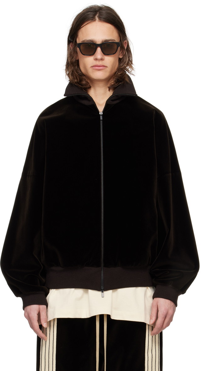 Dzsekik Fear of God Brown Dropped Shoulder Jacket Fekete | FG850-025COV