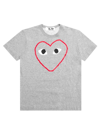 Póló Comme des Garçons Play Red Heart Sketch T-Shirt Szürke | AZ T266 051 1
