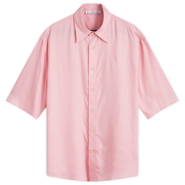 Ing Acne Studios Sandrok Stripe AS Short Sleeve Shirt Rózsaszín | BB0591-AD1