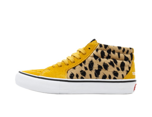 Sneakerek és cipők Vans Sk8-Mid Supreme Velvet Leopard Gold Sárga | VN0A347UOPI
