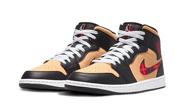 Sneakerek és cipők Jordan Air 1 Mid “Tartan Swoosh” Bézs | DZ5329-001, 4