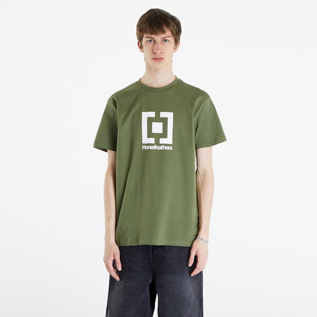 Póló Horsefeathers Base T-Shirt Loden Green Zöld | SM1345C