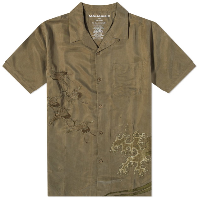 Ing Maharishi Flying Cranes Vacation Shirt Zöld | 4508-OLV