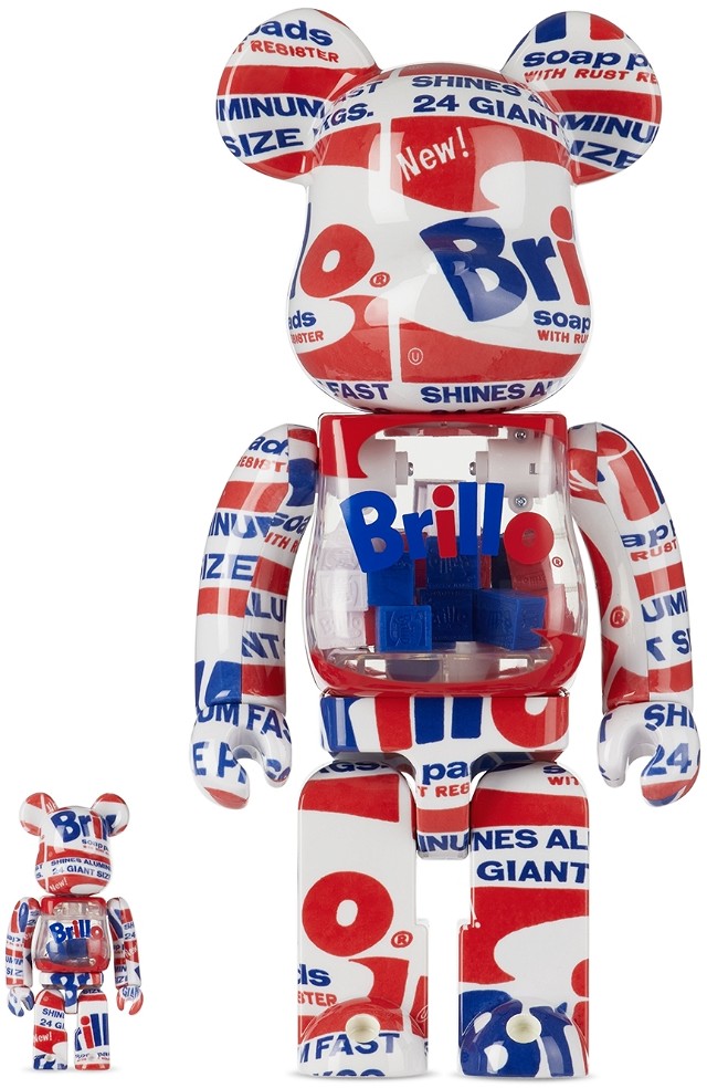 Gyűjthető Medicom Toy White & Red Andy Warhol 100％ & 400% Bearbrick 
Piros | 4530956604855