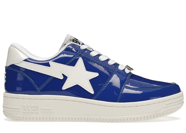 Sneakerek és cipők BAPE Bape Sta Low "Patent Blue" Sötétkék | 1G30191010-BLU