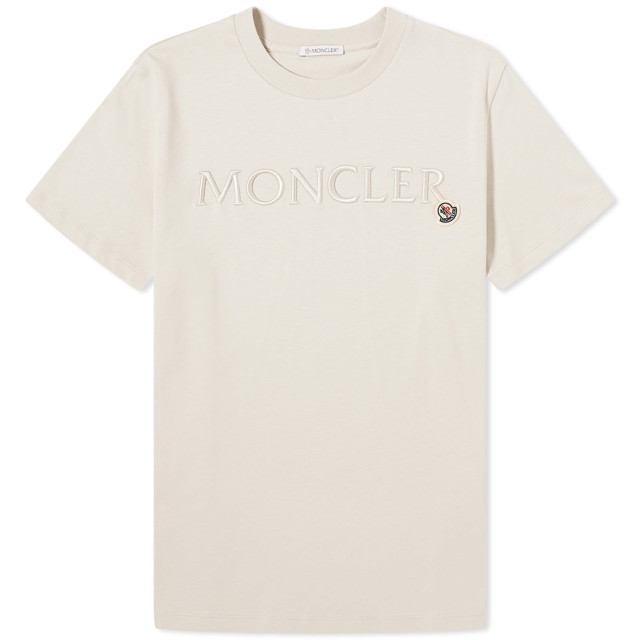 Póló Moncler Logo T-Shirt Bézs | 8C000-06-829HP-20J