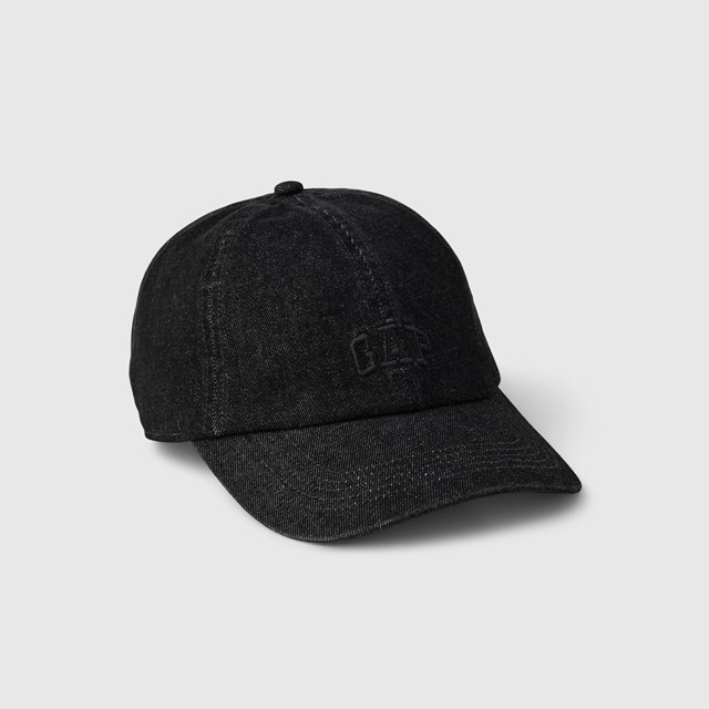 Kupakok GAP Cap Logo Baseball Hat Black Denim Destroy Fekete | 542693-12