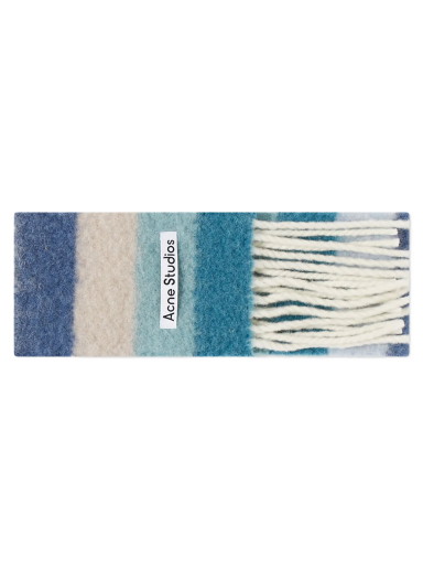 Sálak és kendők Acne Studios Vesuvio Stripe Scarf Blue/Grey Kék | CA0226-BAT