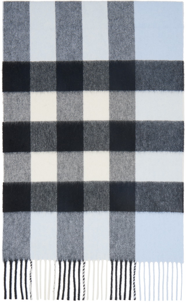 Sálak és kendők Burberry Check Scarf Blue Kék | 8049725