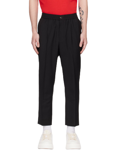 Nadrág AMI Elasticated Waist Trousers Fekete | HTR206.279