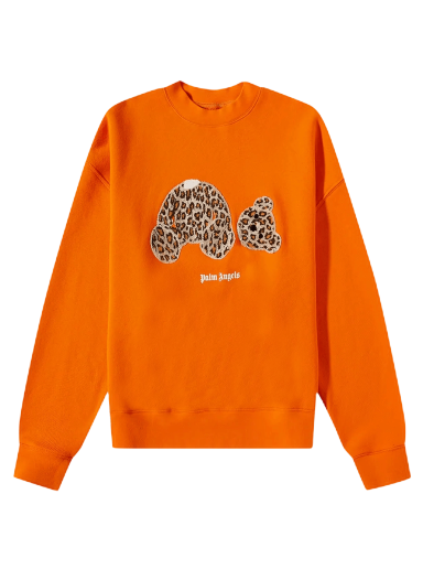 Sweatshirt Palm Angels PA Leopard Bear Crewneck 
Piros | PMBA026S22FLE0072060