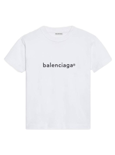 Póló Balenciaga New Copyright Fitted T-shirt Fehér | 612964TIV549040