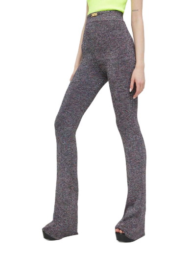 Nadrág GCDS Lurex Melange Knit Trousers Szürke | SS23W680909