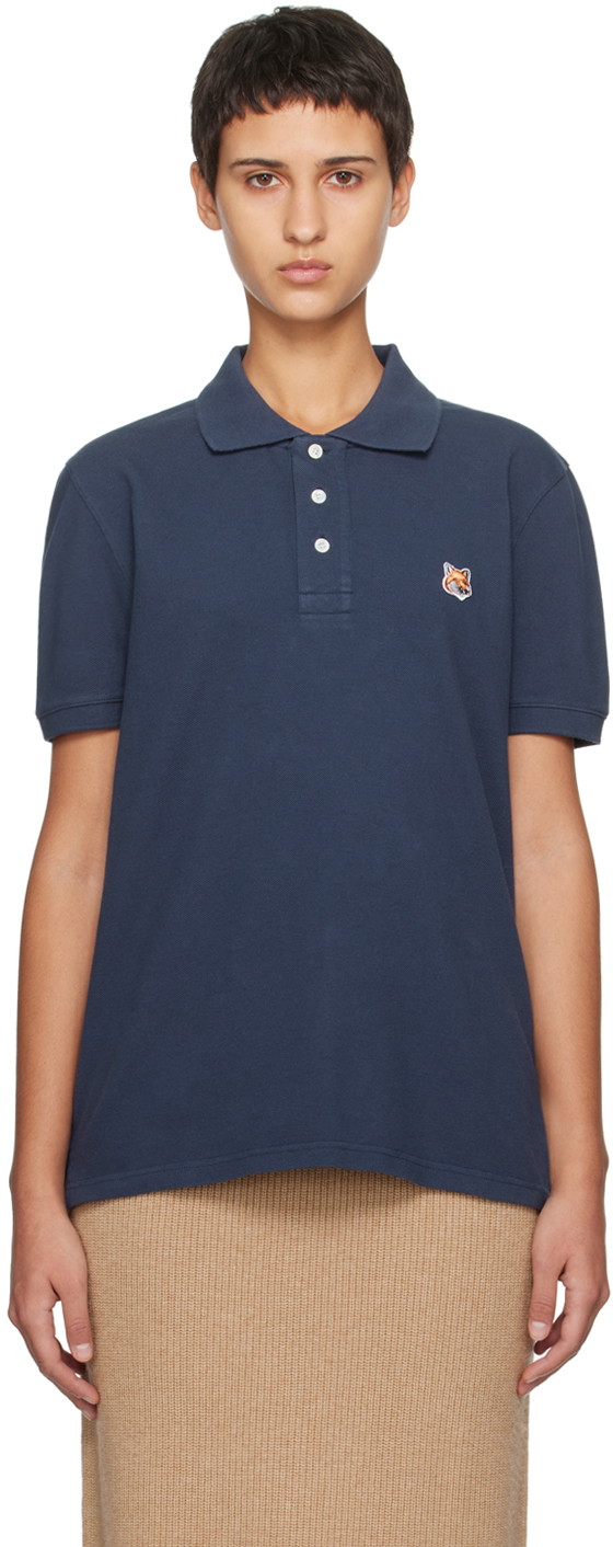 Pólóingek MAISON KITSUNÉ Fox Head Polo Sötétkék | LM00208KJ7002