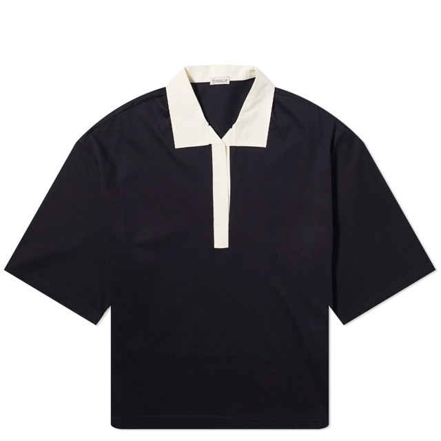Contrast Collar Polo Shirt Top